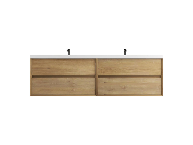 Kingdee 24"-84" Wall Mounted Vanity with Reinforced Acrylic Sink (image 5)