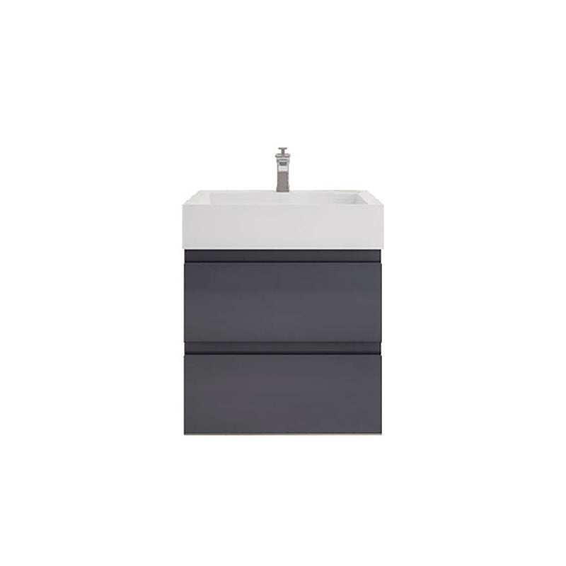 Monterey 24" Wall Mounted Vanity with Reinforced Acrylic Sinks