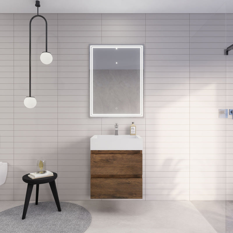 Monterey 24" Wall Mounted Vanity with Reinforced Acrylic Sinks (image 6)