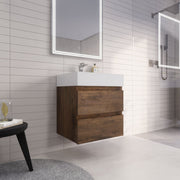 Monterey 24" Wall Mounted Vanity with Reinforced Acrylic Sinks (image 7)