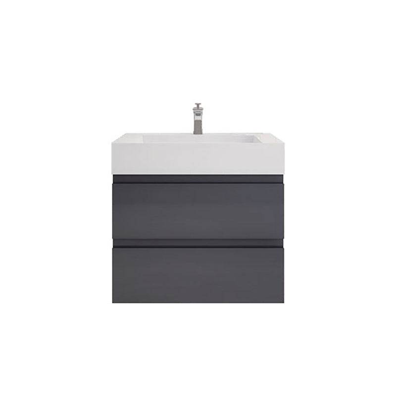 Monterey 30" Wall Mounted Vanity with Reinforced Acrylic Sinks