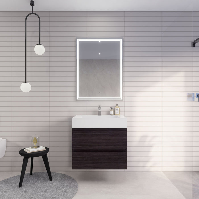 Monterey 30" Wall Mounted Vanity with Reinforced Acrylic Sinks