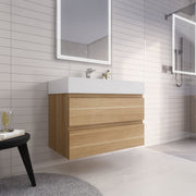 Monterey 36" Wall Mounted Vanity with Reinforced Acrylic Sinks (image 3)