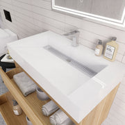 Monterey 36" Wall Mounted Vanity with Reinforced Acrylic Sinks (image 4)