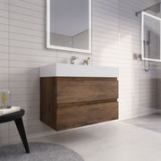 Monterey 36" Wall Mounted Vanity with Reinforced Acrylic Sinks (image 7)