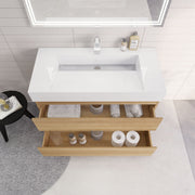 Monterey 42" Wall Mounted Vanity with Reinforced Acrylic Sinks (image 5)