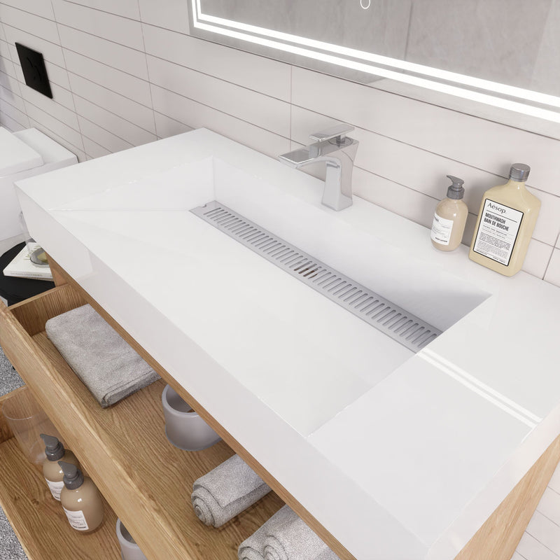 Monterey 42" Wall Mounted Vanity with Reinforced Acrylic Sinks