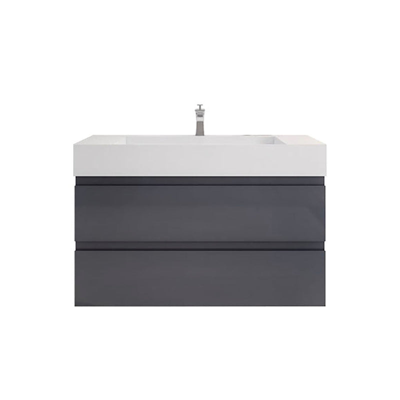 Monterey 42" Wall Mounted Vanity with Reinforced Acrylic Sinks