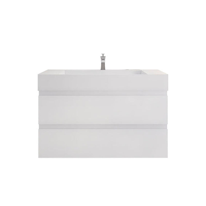 Monterey 42" Wall Mounted Vanity with Reinforced Acrylic Sinks