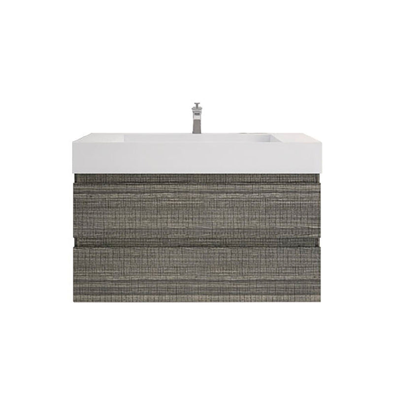 Monterey 42" Wall Mounted Vanity with Reinforced Acrylic Sinks