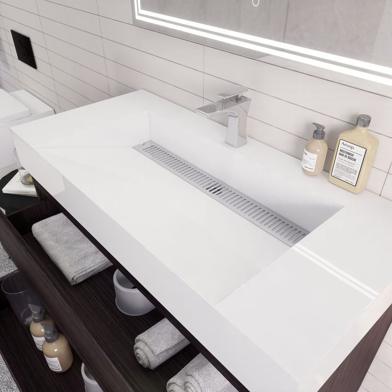 Monterey 42" Wall Mounted Vanity with Reinforced Acrylic Sinks