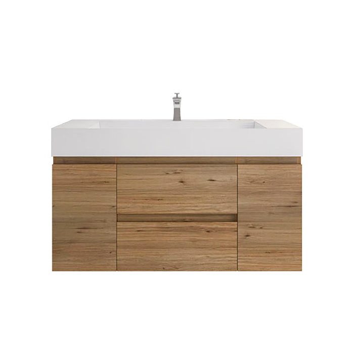 Monterey 48" Wall Mounted Vanity with Reinforced Acrylic Sinks