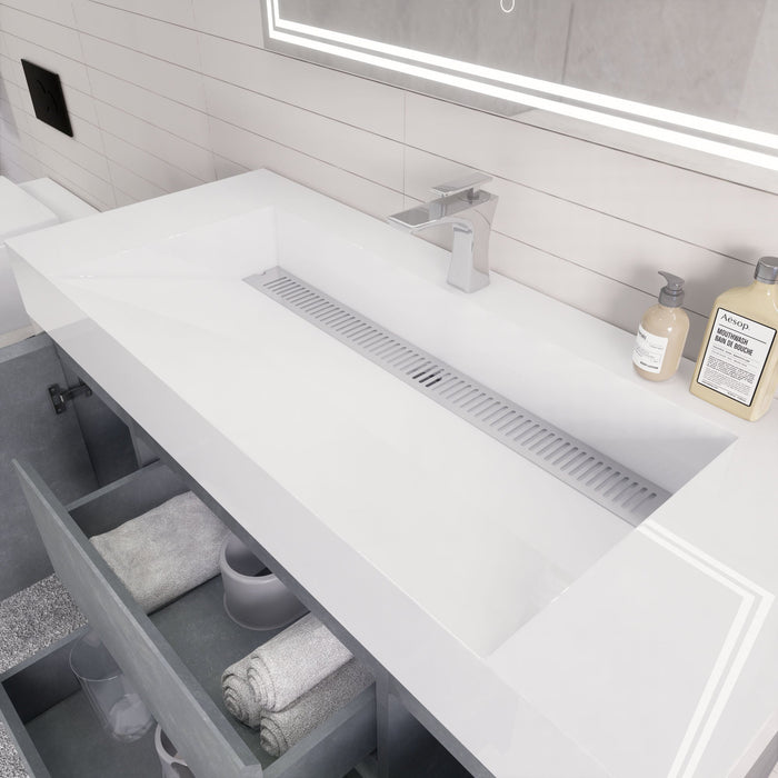 Monterey 48" Wall Mounted Vanity with Reinforced Acrylic Sinks