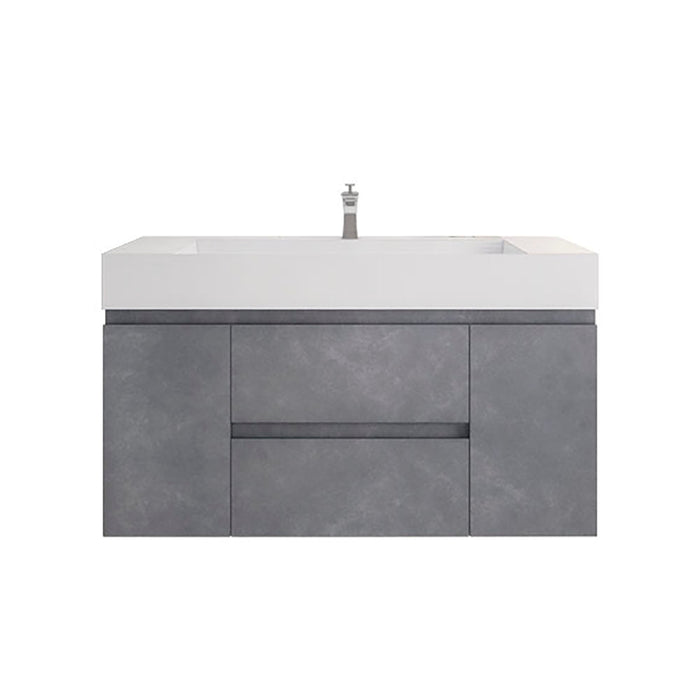 Monterey 48" Wall Mounted Vanity with Reinforced Acrylic Sinks