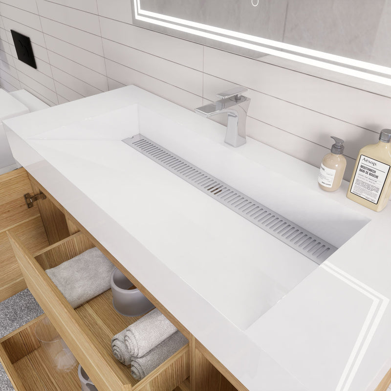 Monterey 48" Wall Mounted Vanity with Reinforced Acrylic Sinks (image 5)