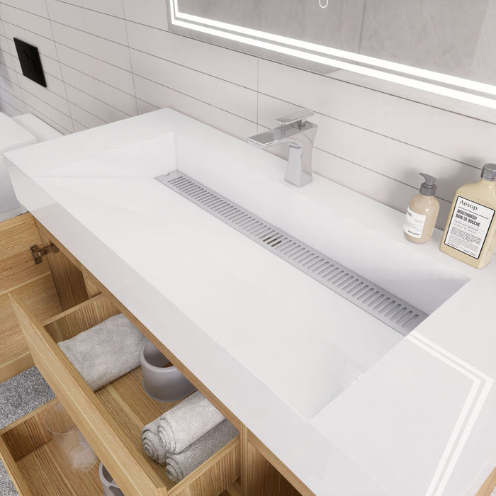 Monterey 48" Wall Mounted Vanity with Reinforced Acrylic Sinks