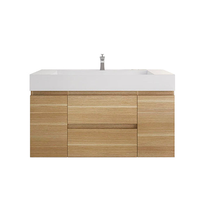 Monterey 48" Wall Mounted Vanity with Reinforced Acrylic Sinks