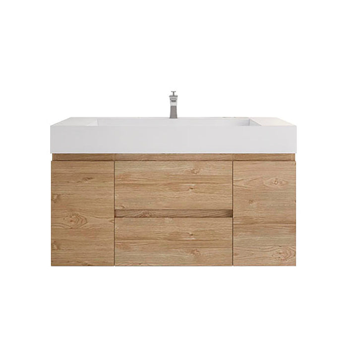 Monterey 48" Wall Mounted Vanity with Reinforced Acrylic Sinks