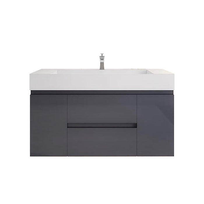Monterey 48" Wall Mounted Vanity with Reinforced Acrylic Sinks