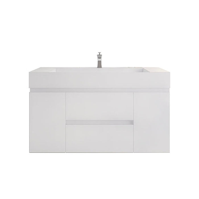 Monterey 48" Wall Mounted Vanity with Reinforced Acrylic Sinks