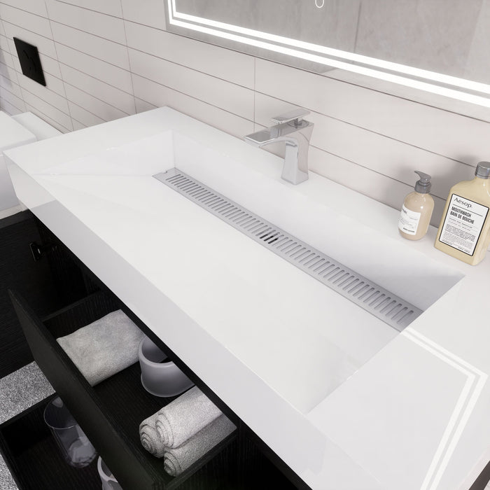 Monterey 48" Wall Mounted Vanity with Reinforced Acrylic Sinks