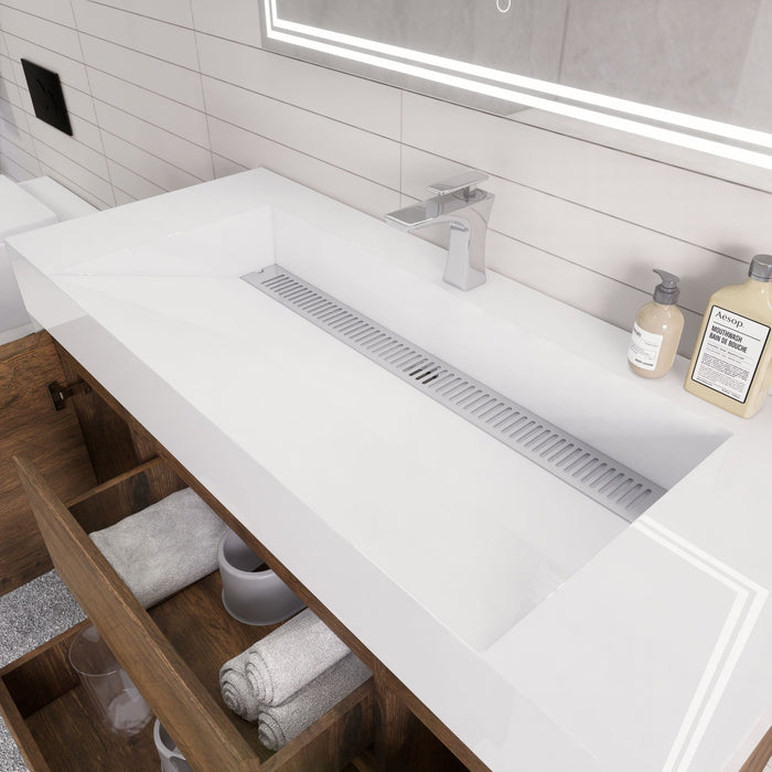 Monterey 48" Wall Mounted Vanity with Reinforced Acrylic Sinks