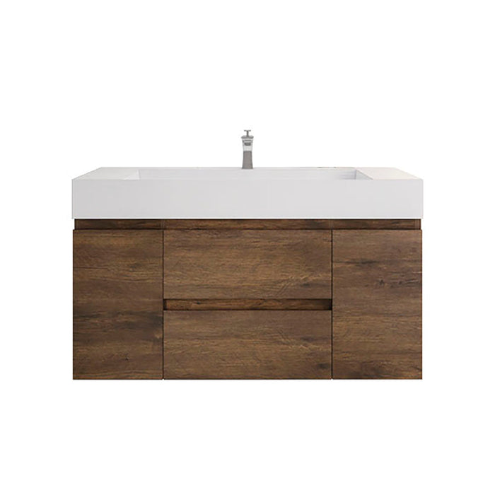 Monterey 48" Wall Mounted Vanity with Reinforced Acrylic Sinks