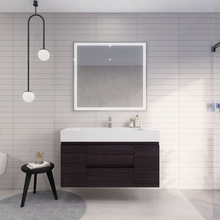 Monterey 48" Wall Mounted Vanity with Reinforced Acrylic Sinks