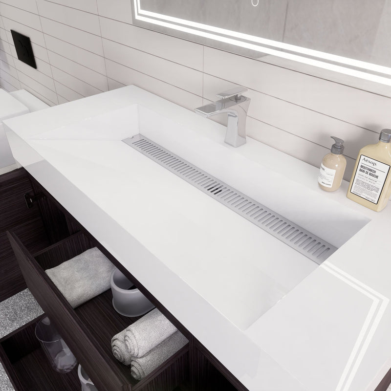 Monterey 48" Wall Mounted Vanity with Reinforced Acrylic Sinks