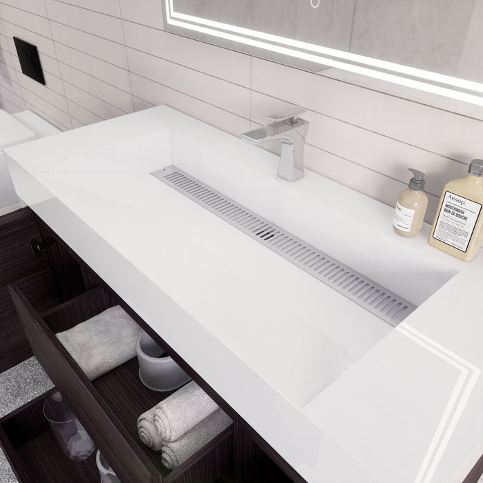 Monterey 48" Wall Mounted Vanity with Reinforced Acrylic Sinks