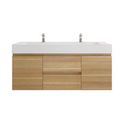 Monterey 60" Wall Mounted Vanity with Reinforced Acrylic Sinks (image 1)
