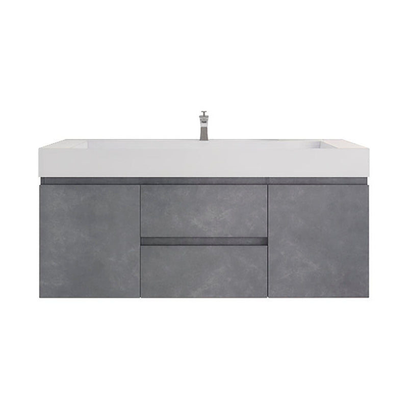 Monterey 60" Wall Mounted Vanity with Reinforced Acrylic Sinks