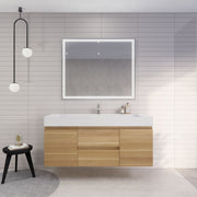 Monterey 60" Wall Mounted Vanity with Reinforced Acrylic Sinks (image 5)