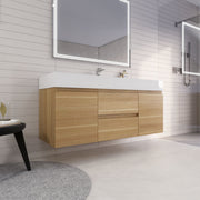 Monterey 60" Wall Mounted Vanity with Reinforced Acrylic Sinks (image 6)
