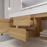 Monterey 60" Wall Mounted Vanity with Reinforced Acrylic Sinks (image 8)