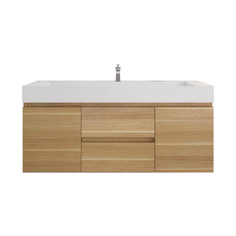 Monterey 60" Wall Mounted Vanity with Reinforced Acrylic Sinks (image 4)