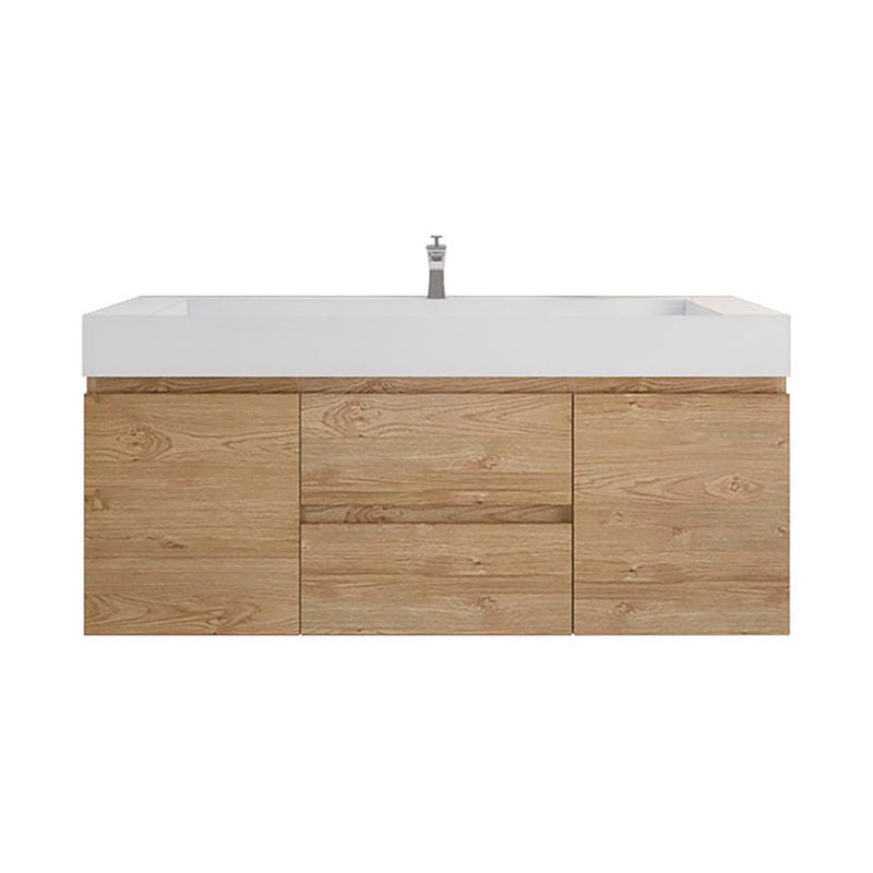 Monterey 60" Wall Mounted Vanity with Reinforced Acrylic Sinks