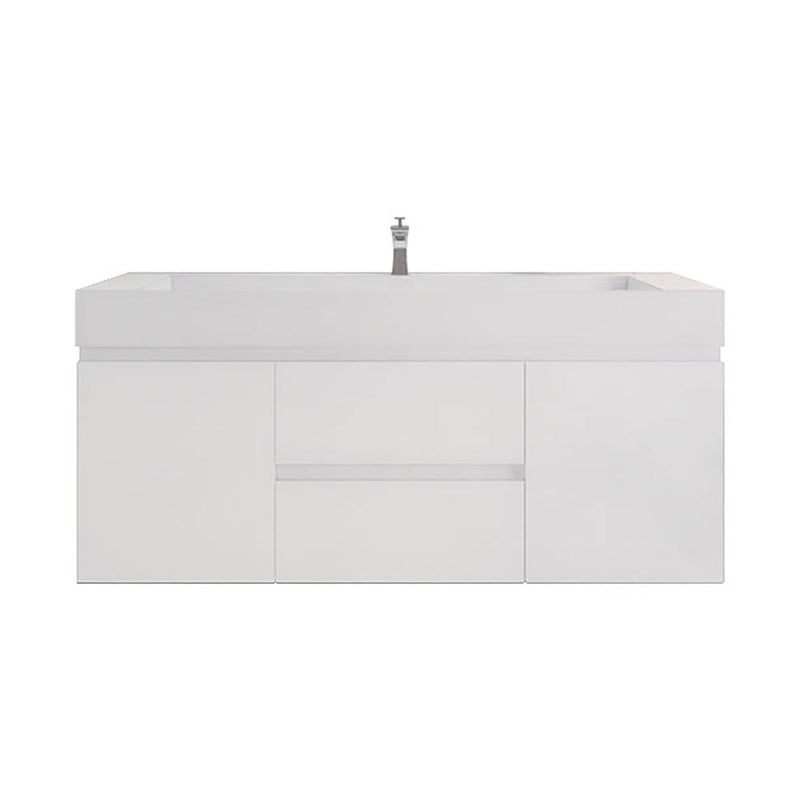 Monterey 60" Wall Mounted Vanity with Reinforced Acrylic Sinks