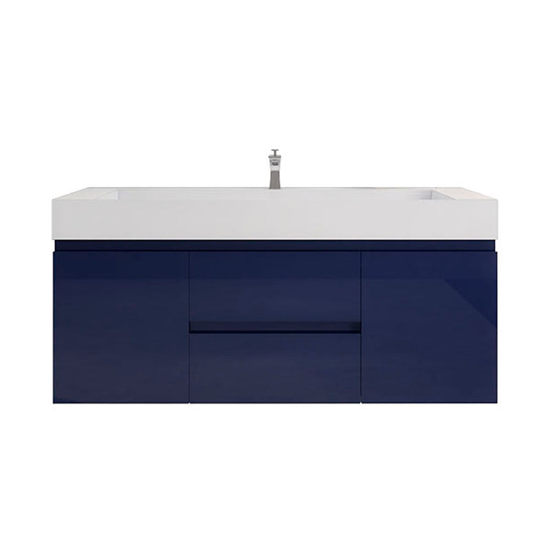 Monterey 60" Wall Mounted Vanity with Reinforced Acrylic Sinks