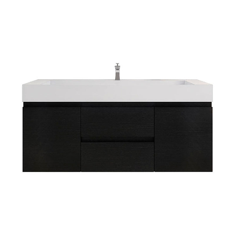 Monterey 60" Wall Mounted Vanity with Reinforced Acrylic Sinks