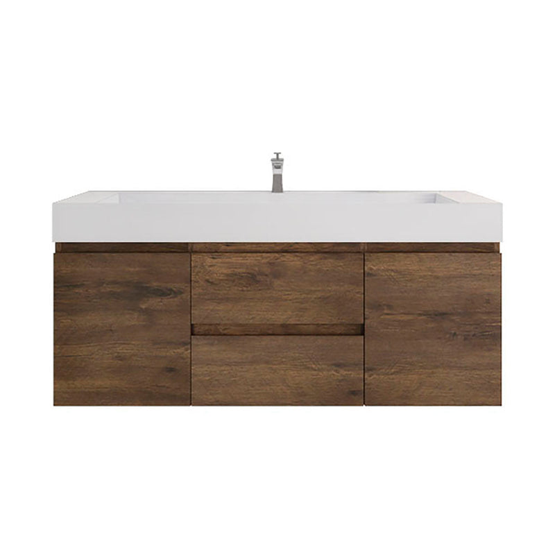 Monterey 60" Wall Mounted Vanity with Reinforced Acrylic Sinks