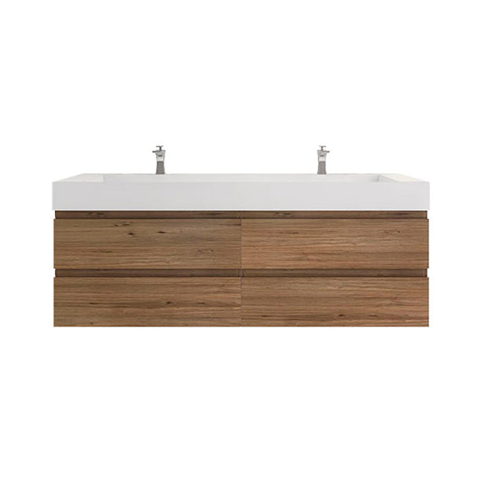 Monterey 72" Wall Mounted Vanity with Reinforced Acrylic Sinks