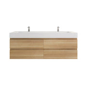 Monterey 72" Wall Mounted Vanity with Reinforced Acrylic Sinks (image 1)