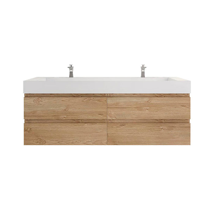 Monterey 72" Wall Mounted Vanity with Reinforced Acrylic Sinks