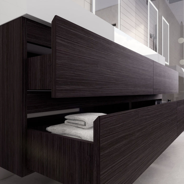 Monterey 72" Wall Mounted Vanity with Reinforced Acrylic Sinks