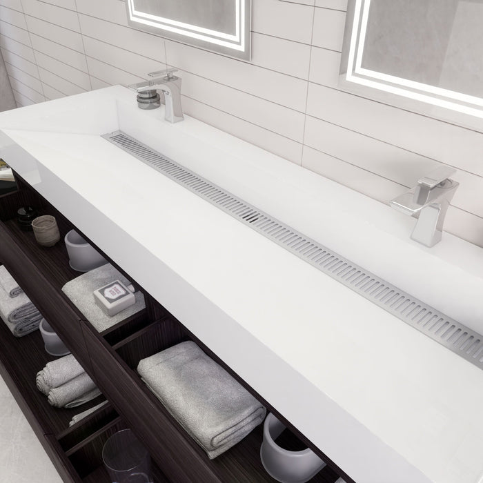 Monterey 72" Wall Mounted Vanity with Reinforced Acrylic Sinks