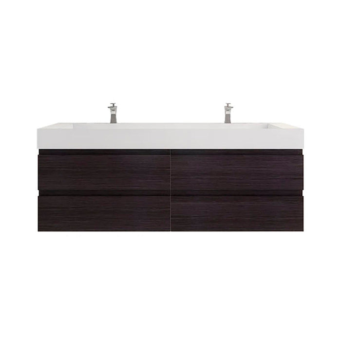 Monterey 72" Wall Mounted Vanity with Reinforced Acrylic Sinks