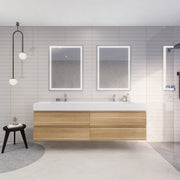 Monterey 84" Wall Mounted Vanity with Reinforced Acrylic Sinks (image 2)