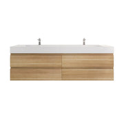 Monterey 84" Wall Mounted Vanity with Reinforced Acrylic Sinks (image 1)