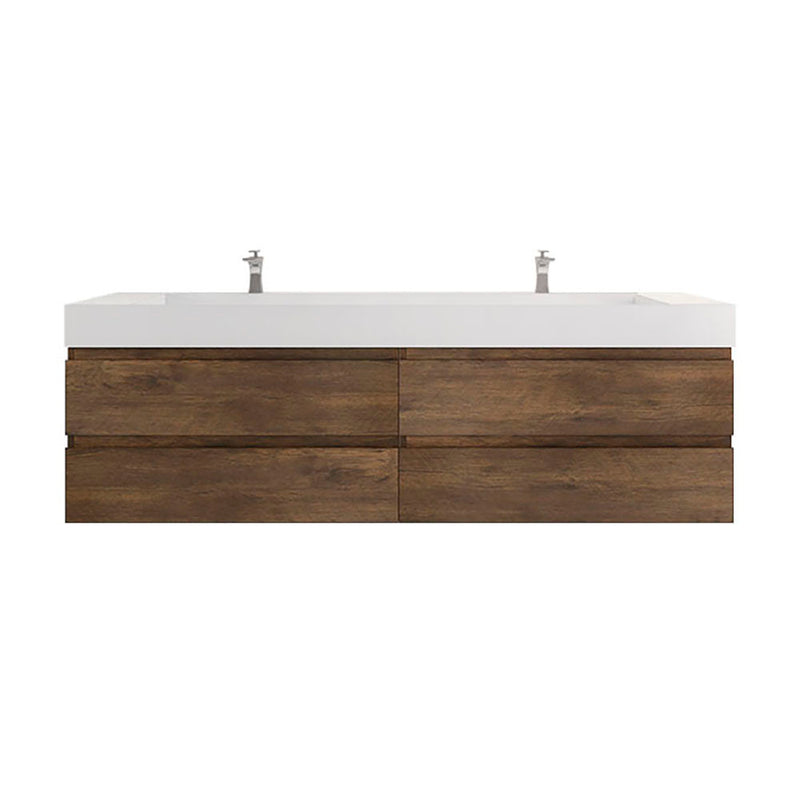 Monterey 84" Wall Mounted Vanity with Reinforced Acrylic Sinks (image 8)